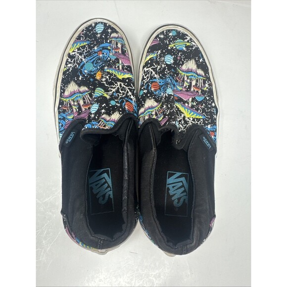 Vans Slip On Cosmic Glow Galaxy Size 7.5 Men  9 Women Glow In The Dark Mushrooms main image 5